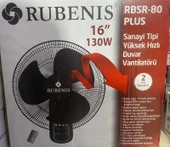 Rubenis RBSR-80 Kumandalı Duvar Vantilatörü Siyah - 1