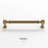 Grip Desenli Gold Altın Metal Kulp 192 mm Mobilya Çekmece Mutfak Dolabı Dolap Modern Kapak Kulpları - 7