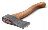 600 Gram 38 Cm El Yapımı İthal İsveç Karbon Çelik Yarma Odun Kesme Ahşap Saplı Balta Ergonomik Kamp - 5
