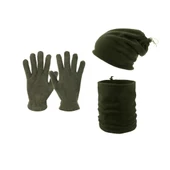 KARCAMP UNISEX 3'LÜ POLAR BERE-BOYUNLUK-ELDİVEN SETİ (HAKİ) - 1