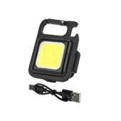 Mıknatıslı Mini Led El Feneri Anahtarlık Tipi Taşınabilir Kamp Lambası Şişe Açacağı 350 Lümen 2 Watt - 5