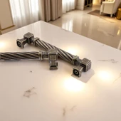 Burma Antik Sarı Eskitme Metal Kulp 128 mm Mobilya Çekmece Mutfak Dolabı Dolap Modern Kapak Kulpları thumbnail 5