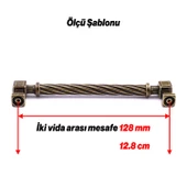 Burma Antik Sarı Eskitme Metal Kulp 128 mm Mobilya Çekmece Mutfak Dolabı Dolap Modern Kapak Kulpları thumbnail 2