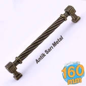 Burma Antik Sarı Eskitme Metal Kulp 160 mm Mobilya Çekmece Mutfak Dolabı Dolap Modern Kapak Kulpları - 1