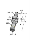 Turck 4602958 BI2-M08E-VN6X-H1341 Endüktif Sensör Genişletilmiş Algılama Mesafesi İle - 1