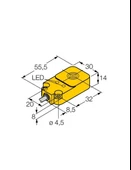 Turck 1584031 BI10-Q14-AP45X2LD Endüktif Sensör Araç Pano Ağlarında Kullanım İçin - 1