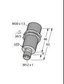 Turck 4590718 BI15-M30-VP6X-H1141 Endüktif Sensör Artırılmış Anahtarlama Mesafesi İle - 1