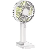 Taşınabilir Mavi Mini Şarj Edilebilir El Fanı 4 Dişli Ayarlanabilir Masa Üstü Telefon Tutucu thumbnail 3