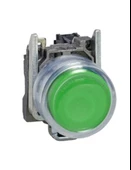 Schneider XB4BP31 Yeşil Çıkık Komple Buton 22 mm Yaylı Dönüş 1Na İşaretsiz - 1