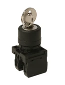 Emas CP101AC30 CP Serisi Plastik 2NO (II-0-I) 60° Anahtarlı Kalıcı Tüm Pozisyonlarda Anahtarı Çıkan 22 mm Buton - 1