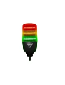Emas IF5T024ZM05-1 F Serisi Üç Katlı 24V AC/DC 1mt Kablolu Buzzerlı Sabit Anahtar Kontrollü M22 Vidalı LED İkaz 55mm - 1