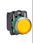 Schneider XB5AW35B5 Turuncu Komple Işıklı Buton 22 mm Yaylı Dönüş 1Na 1Nk 24V - 1