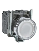 Schneider XB4BW31B5 Beyaz Komple Işıklı Buton 22 mm Yaylı Dönüş 1Na 1Nk 24V - 1