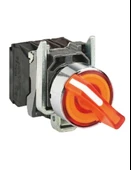 Schneider XB4BK135B5 22 mm Turuncu 2-0-1 Mandal Buton 24 V - 1