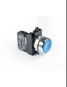 Emas CM100DM CM Serisi Metal 1NO Yaylı Düz Mavi 22 mm Buton - 1