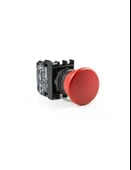 Emas B200MK B Serisi Plastik 1NC Yaylı 40 mm Mantar Kırmızı 22 mm Buton - 1