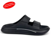 Erkek Siyah Rahat Kaymaz Taban Hafif Günlük Plaj Terlik thumbnail 2