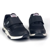 Kadın Siyah Beyaz Bağcıksız Cırtlı Hafif Rahat Günlük Sneaker Spor Ayakkabı - 1