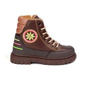 Erkek Çocuk Kahve İçi Kürklü Termo Taban Suya Soğuğa Dayanıklı Günlük Rahat Bot - 3