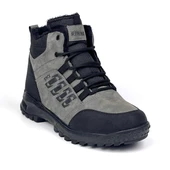 Erkek Füme Fermuarlı Bağcıklı Outdoor Suya Soğuğa Dayanıklı Rahat İçi Kürklü Trekking Kışlık Bot - 1