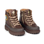 Erkek Çocuk Kahve Turkuaz İçi Kürklü Termo Taban Suya Soğuğa Dayanıklı Günlük Rahat Bot - 1