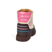 Kız Çocuk Krem Kahve İçi Kürklü Termo Taban Suya Soğuğa Dayanıklı Günlük Rahat Bot - 4