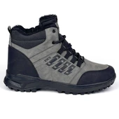 Erkek Füme Fermuarlı Bağcıklı Outdoor Suya Soğuğa Dayanıklı Rahat İçi Kürklü Trekking Kışlık Bot - 2