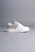 ET151 Boost Bağcıklı Cilt Süet Erkek Günlük Sneaker Ayakkabı BT - Beyaz/Gri - 4