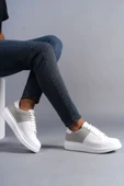 ET151 Boost Bağcıklı Cilt Süet Erkek Günlük Sneaker Ayakkabı BT - Beyaz/Gri - 2