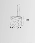 Nurgaz Katlanır Tekerlekli Kamp Kasası Siyah NGC139 - 5