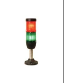 Emas IK52F024XM03 K Serisi İki Katlı 24V AC/DC Flaşör 100mm Borulu Plastik Ayaklı LED Kolon 50mm - 1
