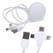 Ayt Powermaster PM-27143 1 Metre Makaralı 3In1 Şarj Kablosu Lightning Type-c Micro Usb İphone Şarj Data Kablo - 1