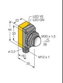 Banner QS30RRXQ Fotoelektrik Sensör, Karşılıklı Tip Alıcı Taraf , 216m. Algılama mesafesi ,M30, PNP, M12 Konnektörlü - 1