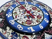 Çini Boyama Kabartma Duvar Saat 18cm - Çini Saat - 4