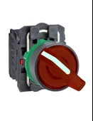 Schneider Xb5Ak124M5 Kırmızı Komple Işıklı Mandal Buton 22 mm 2 Konumlu Sabit 1Na 1Nk 230V - 1