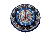 Çini Boyama Kabartma Duvar Saat 18cm - Çini Saat - 1