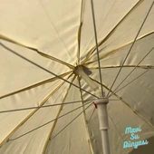 Plaj Deniz Balkon Şemsiyesi | Sentetik Kumaşlı Şemsiye | Bidon Dahil | Eğilebilir | 2 Metre Şemsiye - 8