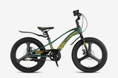 KRON MAG8 20 JANT DİSK FREN ÇOCUK BİSİKLETİ HAKİ SARI - 2