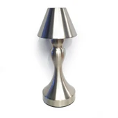 UpWay Sarjlı Ayarlanabilir Işıklı 3 Modlu Retro Silver Metal Dokunmatik Fonksiyonel Masa Lambası - 1