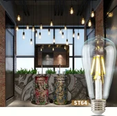 Cata CT-4353 Edison LED Ampul 8W E27 Duy Günışığı 3200K Rustik Filament - 3