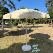 Plaj Deniz Balkon Şemsiyesi | Sentetik Kumaşlı Şemsiye | Bidon Dahil | Eğilebilir | 2 Metre Şemsiye - 5