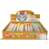 Wanpy Karışık 4 Lezzetli Krema Kedi Ödülü 100 x 14 Grm - 1