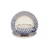 Imperıal Porselen Çay Seti Tulip Cobalt Net 1/3 - 1