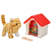 Sesli ve Hareketli Kulübeli Sevimli Peluş Kedi - 1