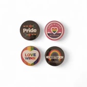 LGBT Rozet Set 2 - 4'lü LGBT Rozet - 1