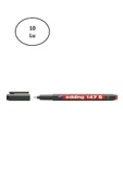 Edding Asetat Kalemi-Silgili Kırmızı E-147S 10'lu - 1