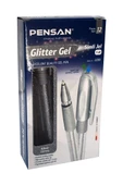 Pensan Glitter Simli Jel Kalem 1 Mm Gümüş 12'li - 1