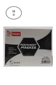 Mikro Mr-6008 Permanet Marker Siyah Kalem 12'li - 1