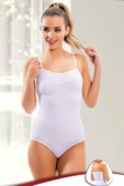 Korseli Çıtçıtlı Body Alttan Çıtçıtlı Body Atlet Korse 17500 - Beyaz - 1