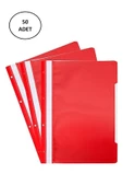 Ticon Plastik Telli Dosya Kırmızı 50 li - 1